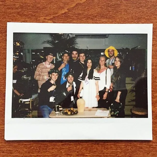 PING Helsinki 2016 – That's me second from the top left with a bunch of my fellow Instagrammers – see my huge ears and a black cap...