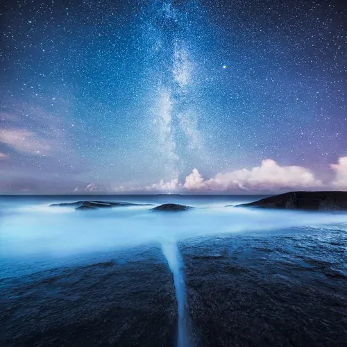 Milky Way tutorial spread with editing notes and composition examples