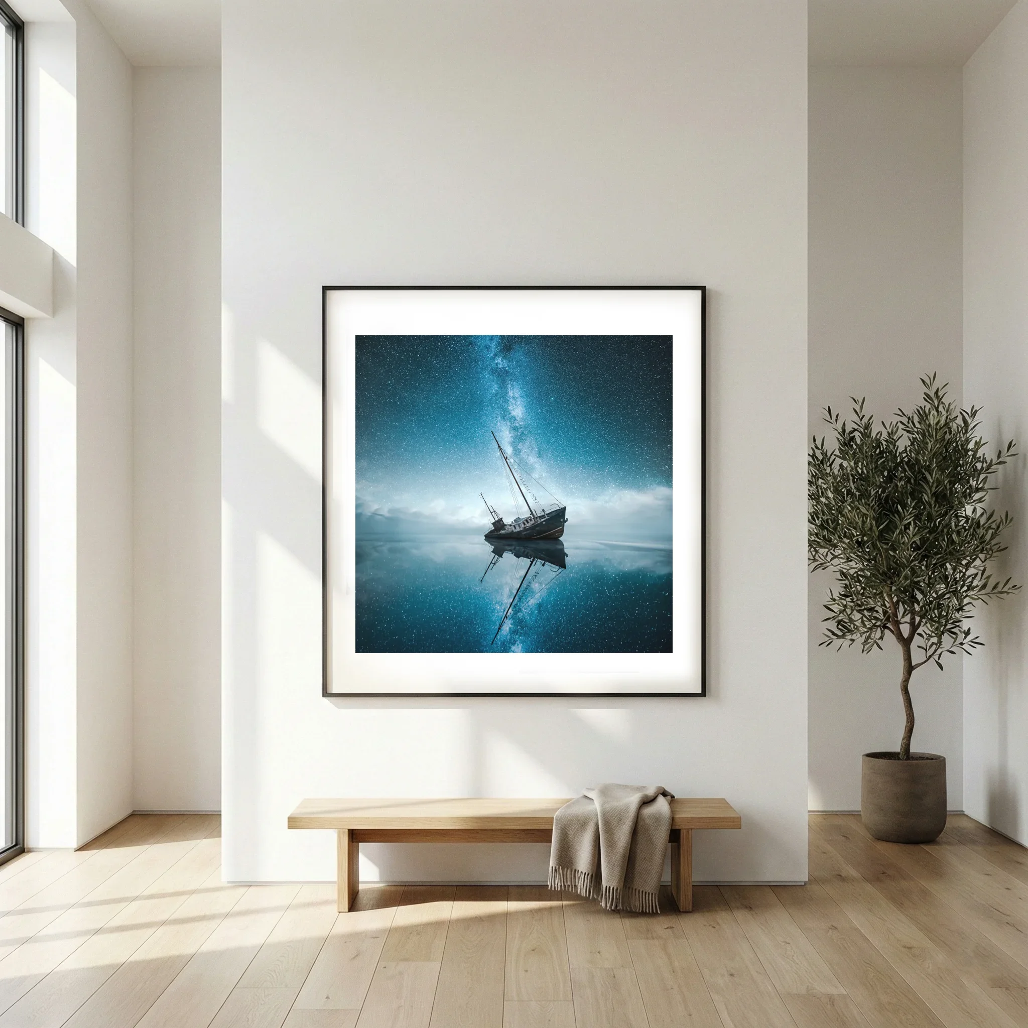 The Lost World displayed as a framed print in an interior setting